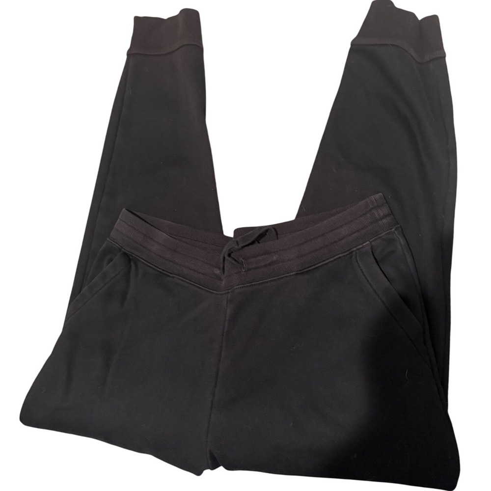 Uniqlo Black‎ Jogger Sweatpants Women Size L Drawstring Comfort Casual